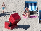 Strandkörbe in Großaufnahme ...