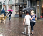 .. wir durch den Regen zurück gingen