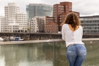 Blick auf die Gehry-Häuser