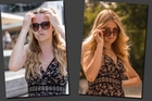 Haare legen fürs Sonnenbrillenbild